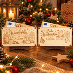 Personalisierte Geldgeschenkkarte aus Holz zu Weihnachten - Gravurliebe