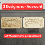 Personalisierte Geldgeschenkkarte aus Holz zu Weihnachten - Gravurliebe