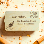 Personalisiertes Geldgeschenk zur Einschulung aus Holz | Geldgeschenk mit Namen