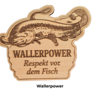 Handgefertigte Kühlschrankmagnete aus Birkenholz mit neun Angelmotiven