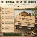 Personalisierte Karpfen-Schnapsbank aus Holz – Geschenk für Angler | 2er oder 3er Bank