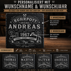 Personalisierter Ruhrpott Schieferuntersetzer mit Name & Jahr