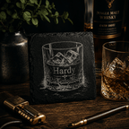 Personalisierter Schiefer Untersetzer Whisky – mit deinem Namen graviert - Gravurliebe