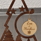 Personalisierter Weihnachtsbaum aus Holz mit Wunschgravur - Gravurliebe