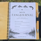Erste Innenseite des Fangjournals mit Platz für Name, Lieblingsgewässer und Lieblingsfisch