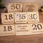 Geldgeschenk aus Holz personalisiert mit Jahreszahl – Wunscherfüller Geschenk für Geburtstag & Jubiläum