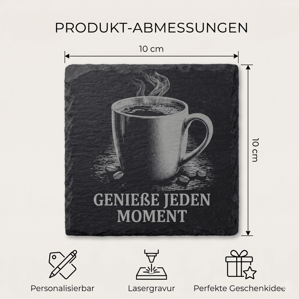 Schiefer Untersetzer personalisiert – Best Mom & Dad oder mit Name - Gravurliebe