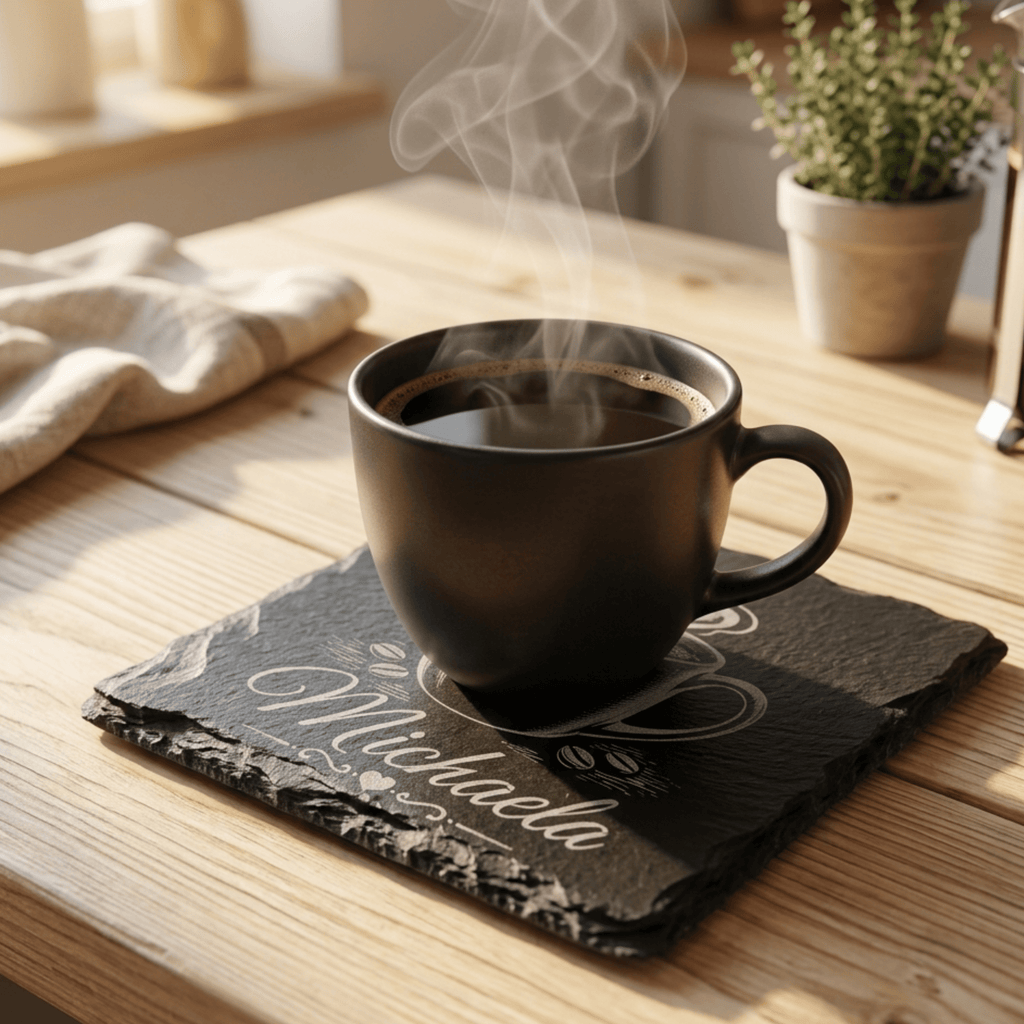 Schiefer Untersetzer personalisiert – Best Mom & Dad oder mit Name - Gravurliebe