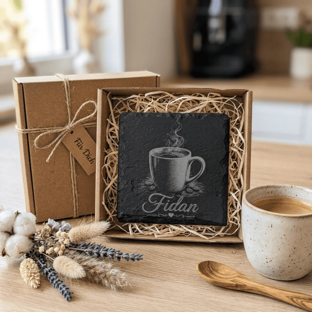 Schiefer Untersetzer personalisiert – Best Mom & Dad oder mit Name - Gravurliebe