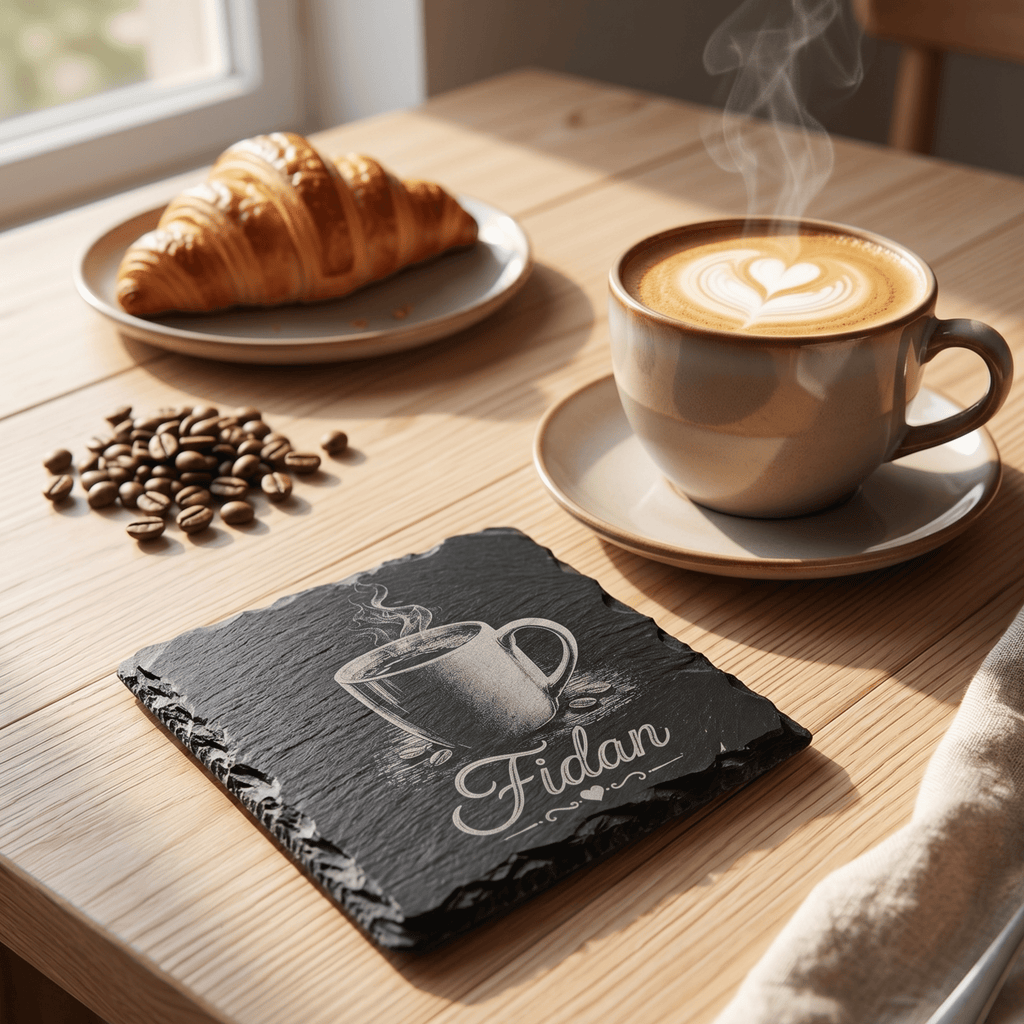 Schiefer Untersetzer personalisiert – Best Mom & Dad oder mit Name - Gravurliebe