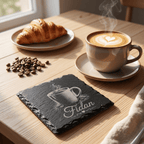 Schiefer Untersetzer personalisiert – Best Mom & Dad oder mit Name - Gravurliebe
