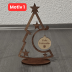 Personalisierter Weihnachtsbaum aus Holz mit Wunschgravur - Gravurliebe