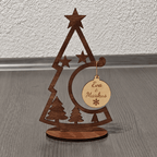 Personalisierter Weihnachtsbaum aus Holz mit Wunschgravur - Gravurliebe