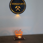 Personalisierter Teelichthalter Bergbau Lore aus Holz – Ruhrpott Geschenk für Kumpel & Malocher - Gravurliebe