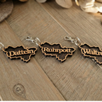 Personalisierter Ruhrpott Schlüsselanhänger mit Wunsch-Stadt – Holz Geschenk & 3er/5er Set