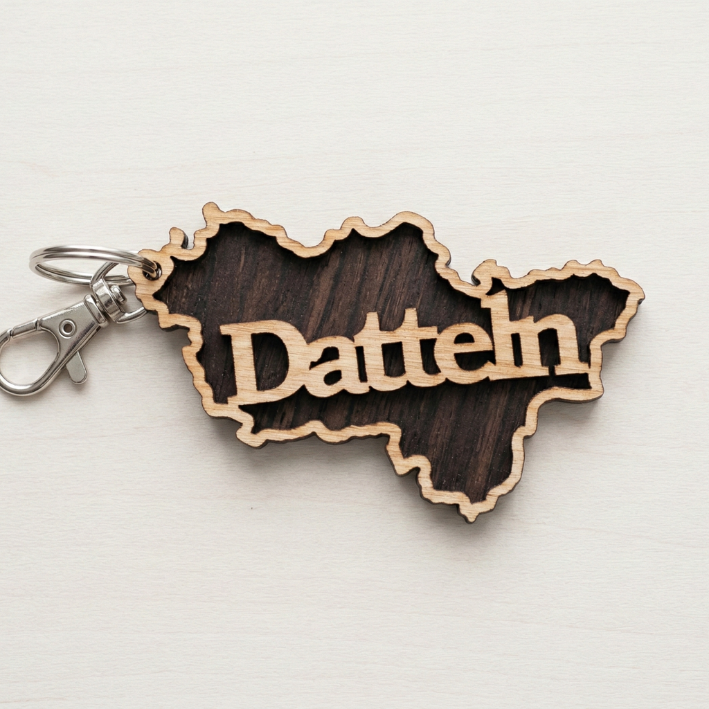 Personalisierter Ruhrpott Schlüsselanhänger mit Wunsch-Stadt – Holz Geschenk & 3er/5er Set