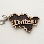 Personalisierter Ruhrpott Schlüsselanhänger mit Wunsch-Stadt – Holz Geschenk & 3er/5er Set