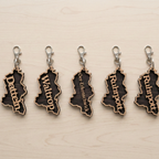 Personalisierter Ruhrpott Schlüsselanhänger mit Wunsch-Stadt – Holz Geschenk & 3er/5er Set