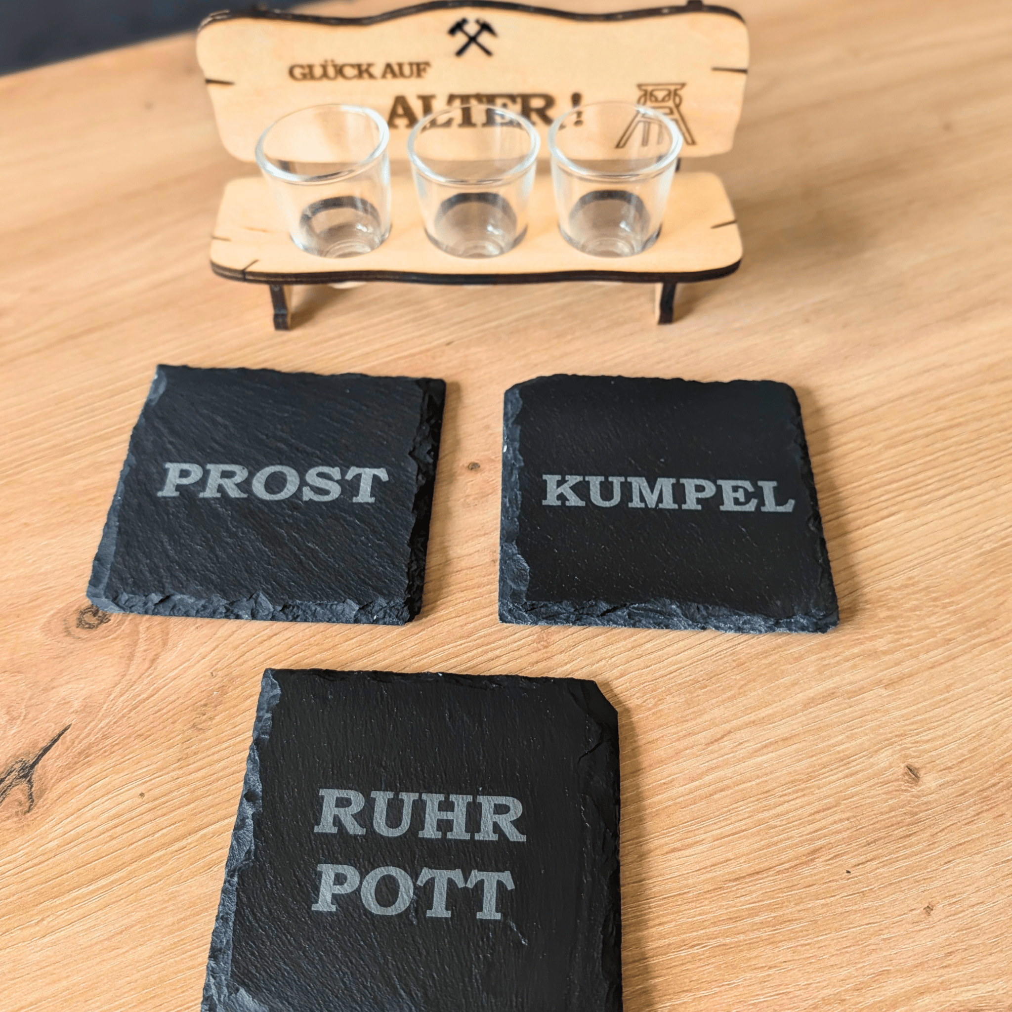Ruhrpott Schnapsbank „Glück Auf Alter“ – Männer Geschenk für Papa & Kumpel - Gravurliebe