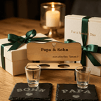 Schnapsbank Papa & Sohn personalisiert – Geschenk für Vater & Sohn mit Gravur - Gravurliebe