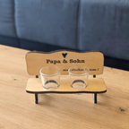 Schnapsbank Papa & Sohn personalisiert – Geschenk für Vater & Sohn mit Gravur - Gravurliebe
