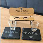 Schnapsbank Papa & Sohn personalisiert – Geschenk für Vater & Sohn mit Gravur - Gravurliebe
