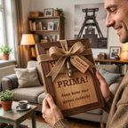 Ruhrpott Wandbild Holz – Bergbau Deko – Geschenk für Kumpel – Malocher Spruch