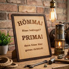 Ruhrpott Wandbild Holz – Bergbau Deko – Geschenk für Kumpel – Malocher Spruch