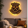 Ruhrpott LED Wandbild aus Holz – indirekt beleuchtet mit Timer | „Ruhrpott – Auf Kohle geboren“