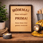 Ruhrpott Wandbild Holz – Bergbau Deko – Geschenk für Kumpel – Malocher Spruch