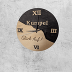 Ruhrpott Wanduhr aus Holz – Geschenk für Papa & Männer mit Bergbau Design - Gravurliebe