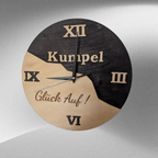 Ruhrpott Wanduhr aus Holz – Geschenk für Papa & Männer mit Bergbau Design