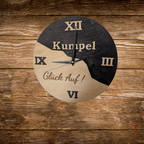 Ruhrpott Wanduhr aus Holz – Geschenk für Papa & Männer mit Bergbau Design