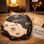 Ruhrpott Wanduhr aus Holz – Schlägel & Eisen – Geschenk für Männer - Gravurliebe