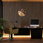 Ruhrpott Wanduhr aus Holz – Bergbau Design mit Schlägel & Eisen – Industrial Deko