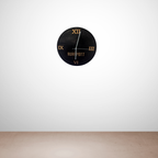 Ruhrpott Wanduhr aus schwarz gebeiztem Holz mit römischen Zahlen, moderne Geschenkidee für Männer oder Papa