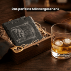 Personalisierter Schiefer Untersetzer Whisky – mit deinem Namen graviert - Gravurliebe