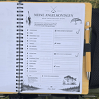 Personalisiertes Fangbuch aus Holz – Premium Angeltagebuch mit Wunschname - Gravurliebe