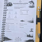 Personalisiertes Fangbuch aus Holz – Premium Angeltagebuch mit Wunschname - Gravurliebe