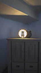 Ruhrpott Wandbild LED – Grubenlampe Holz Deko mit Beleuchtung „Glück Auf“